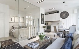 Căn hộ nhỏ vẫn thoáng đẹp nhờ vách kính