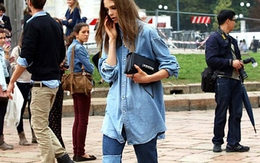 Mốt denim chắp vá mê hoặc fan thời trang