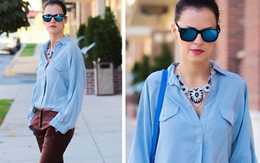 Cách phối đồ công sở mùa thu sành điệu