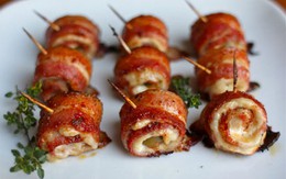 Thơm ngon thịt xông khói cuộn gà nướng