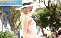 Tóc Tiên diện mốt váy ngủ xuống phố