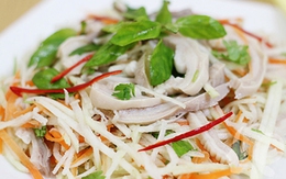 Hấp dẫn nộm ổi trộn bao tử heo