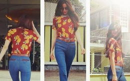 Sao Việt học theo mốt quần jeans loe của Victoria Beckham