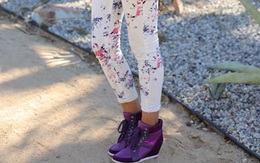 Nữ tính và lãng mạn với giày thể thao cao cổ
