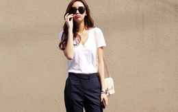 5 cách mặc áo thun trắng cực 'chất' tới công sở