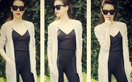 Hà Hồ gợi ý diện cardigan dài cho ngày thu