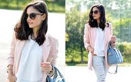 Muôn kiểu diện áo khoác nhẹ ngày thu