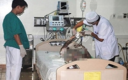 Nổ bình xăng xe máy, một người nguy kịch