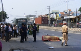 Nghi án cô gái bị “đẩy” ngã vào gầm xe tải tử vong