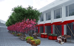 Thử tự gói bánh chưng ở chợ Tết Ecopark