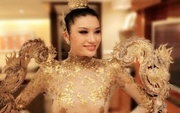 Hoa hậu Trung Quốc bị quê nhà "ném đá" vì Quốc phục xuyên thấu