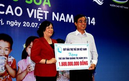 Quỹ sữa “Vươn cao Việt Nam” đến với trẻ em Quảng Trị nhân Kỷ niệm ngày Thương binh liệt sĩ 