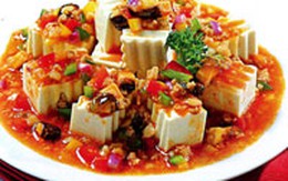 Món ăn hàng ngày: Đậu hũ non sốt chua cay
