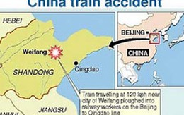 Trung Quốc: Tàu cao tốc cán chết 18 công nhân sửa đường ray