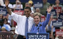 Obama và Hillary cùng nhau tranh cử
