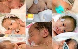 Bà mẹ sinh 8 lần đầu tiên khoe con