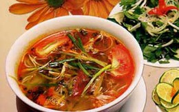 Thực đơn bữa sáng: Bún riêu cua mọc bò