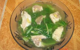 Thực đơn bữa tối: Canh cá rô rau cải