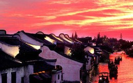 Cảnh hoàng hôn như tranh vẽ ở Trung Quốc
