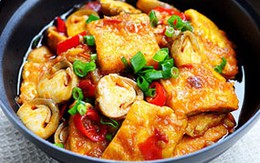 Thực đơn bữa tối: Đậu hũ cay xốt nấm