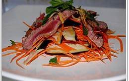 Salad cà tím thịt bò