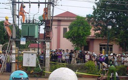 Một thi thể cháy sém trên trạm biến áp