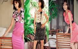 Khánh Thi rạng rỡ với váy áo công sở