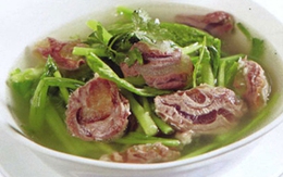 Canh cải xanh bắp bò 