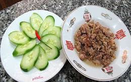 Cá mặn chưng thịt   