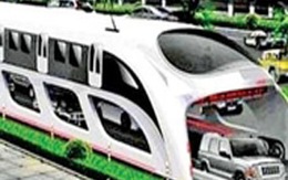 Xe buýt "bay" cứu nạn kẹt xe
