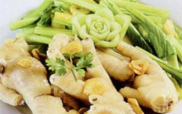 Cải ngọt xào chân gà