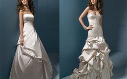 Thướt tha với váy cưới đuôi dài