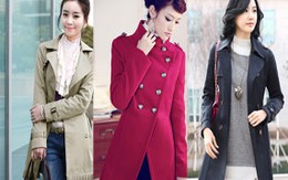 Duyên dáng áo khoác công sở dáng dài