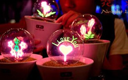 Đèn ngủ chậu hoa phát sáng