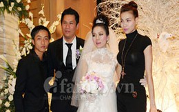 Hà Hồ - Cường Đôla sánh vai dự đám cưới Lệ Quyên