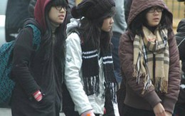 Đi học ngày Hà Nội rét kỉ lục 
