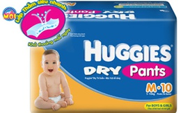 Bé vui chơi mà không bị gián đoạn với tã quần Huggies Dry Pants