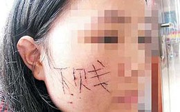 Dùng dao khắc chữ lên mặt vợ vì ghen