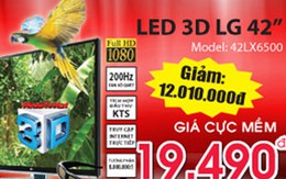 TV 3D LG giá giảm 10 triệu đồng