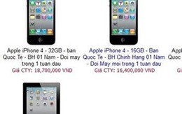 Giá iPhone 4 tại VN xuống rất thấp