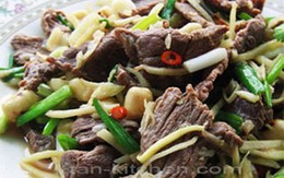 Thịt bò xào gừng