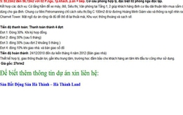 Bắt đối tượng rao bán chung cư trái phép
