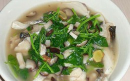 Ngon lạ canh cá nấu ngọn mồng tơi