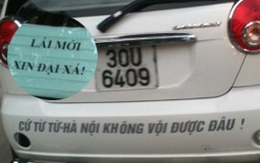 Phì cười cảnh báo 'độc' của cánh tài xế 