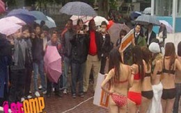 "Thoát y" giữa phố để tìm chồng
