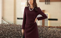 Mẫu váy liền thân điệu đà trong nắng thu
