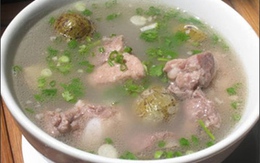 Canh sấu nấu sườn