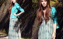 Thu lãng mạn với váy dài chấm gót