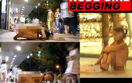 Sôi sục vì bé gái trần truồng quỳ xin ăn