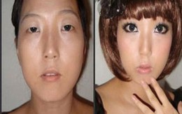 'Té ngửa' với mặt mộc hot girl 